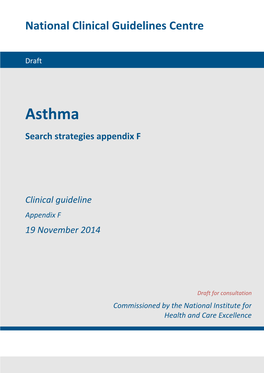 Asthma Search Strategies Appendix F