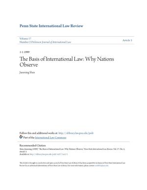 The Basis of International Law: Why Nations Observe