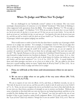 When to Judge and When Not to Judge?