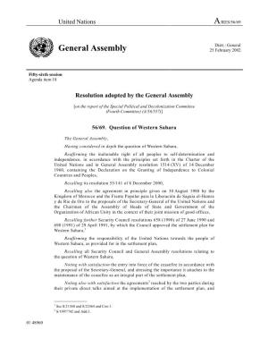 General Assembly 25 February 2002