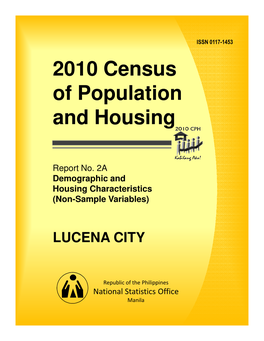 2010 Census of Population and Housing