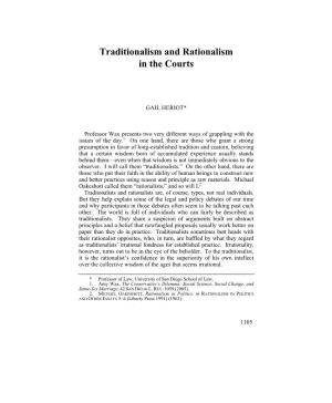 Traditionalism and Rationalism in the Courts