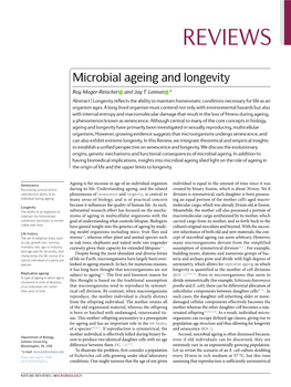 Microbial Ageing and Longevity