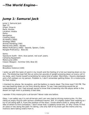 The World Engine-- Jump 1: Samurai Jack