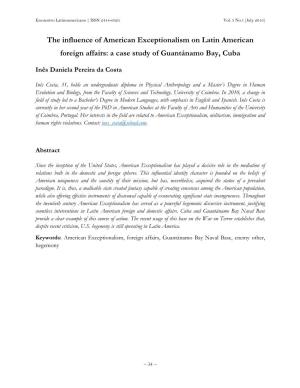 The Influence of American Exceptionalism on Latin American Foreign Affairs: a Case Study of Guantánamo Bay, Cuba