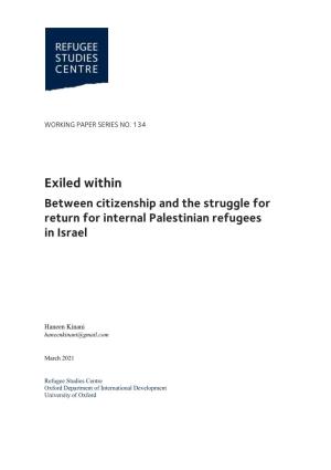 Exiled Within Between Citizenship and the Struggle for Return for Internal Palestinian Refugees in Israel