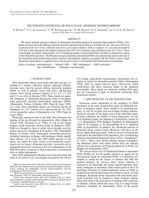 Deuterated Interstellar Polycyclic Aromatic Hydrocarbons1 E
