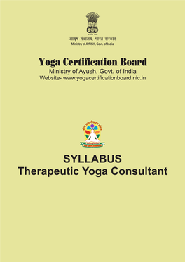 Yoga Certification Board SYLLABUS Therapeutic Yoga Consultant