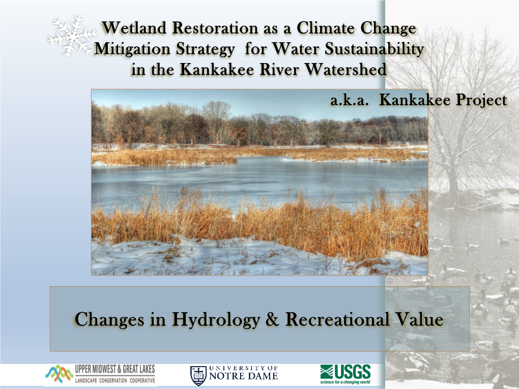 Wetland Restoration As a Climate Change Adaptations