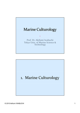 1. Marine Culturology