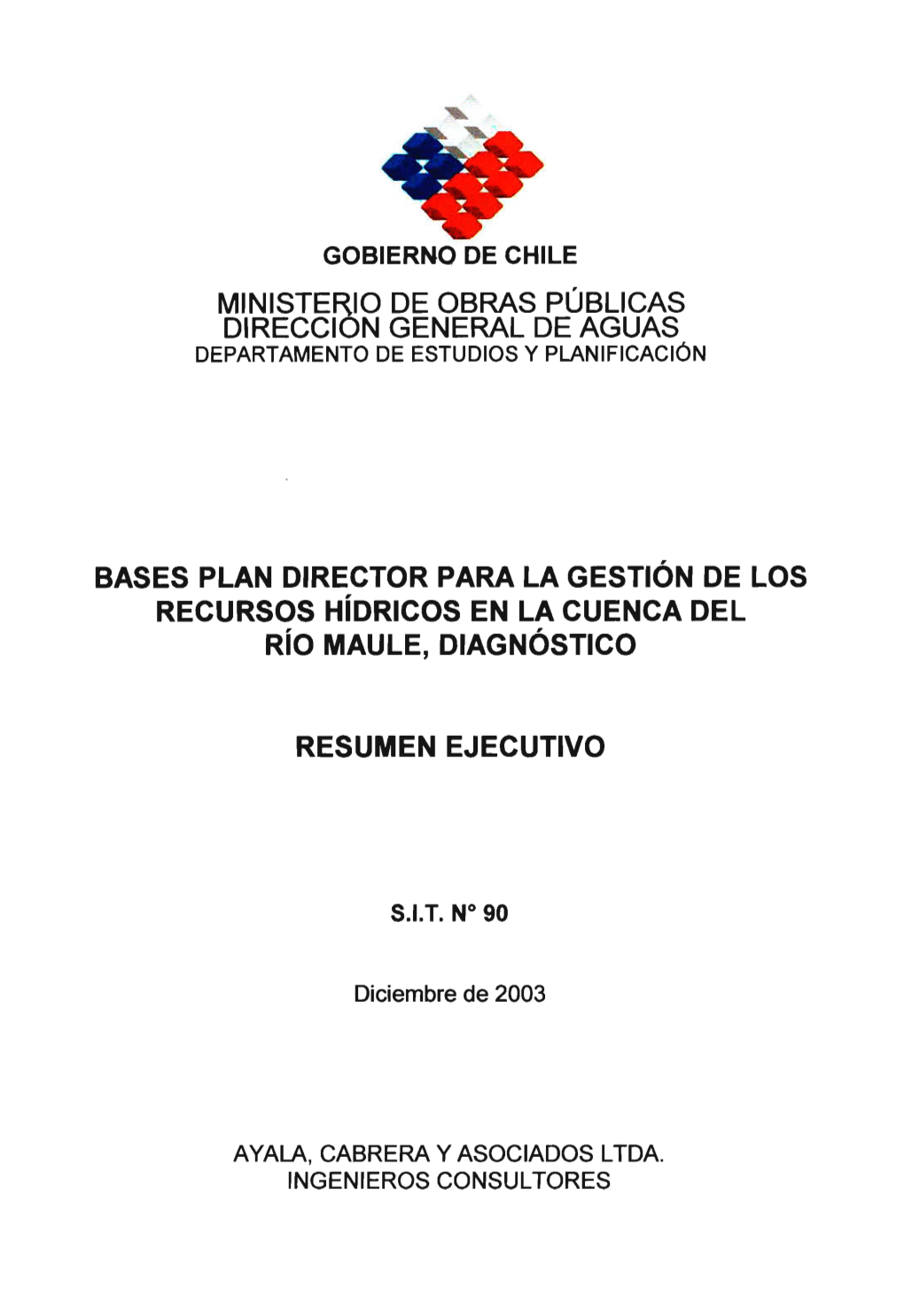 Bases Plan Director Para La Gestión De Recursos Hidrícos En La Cuenca Del