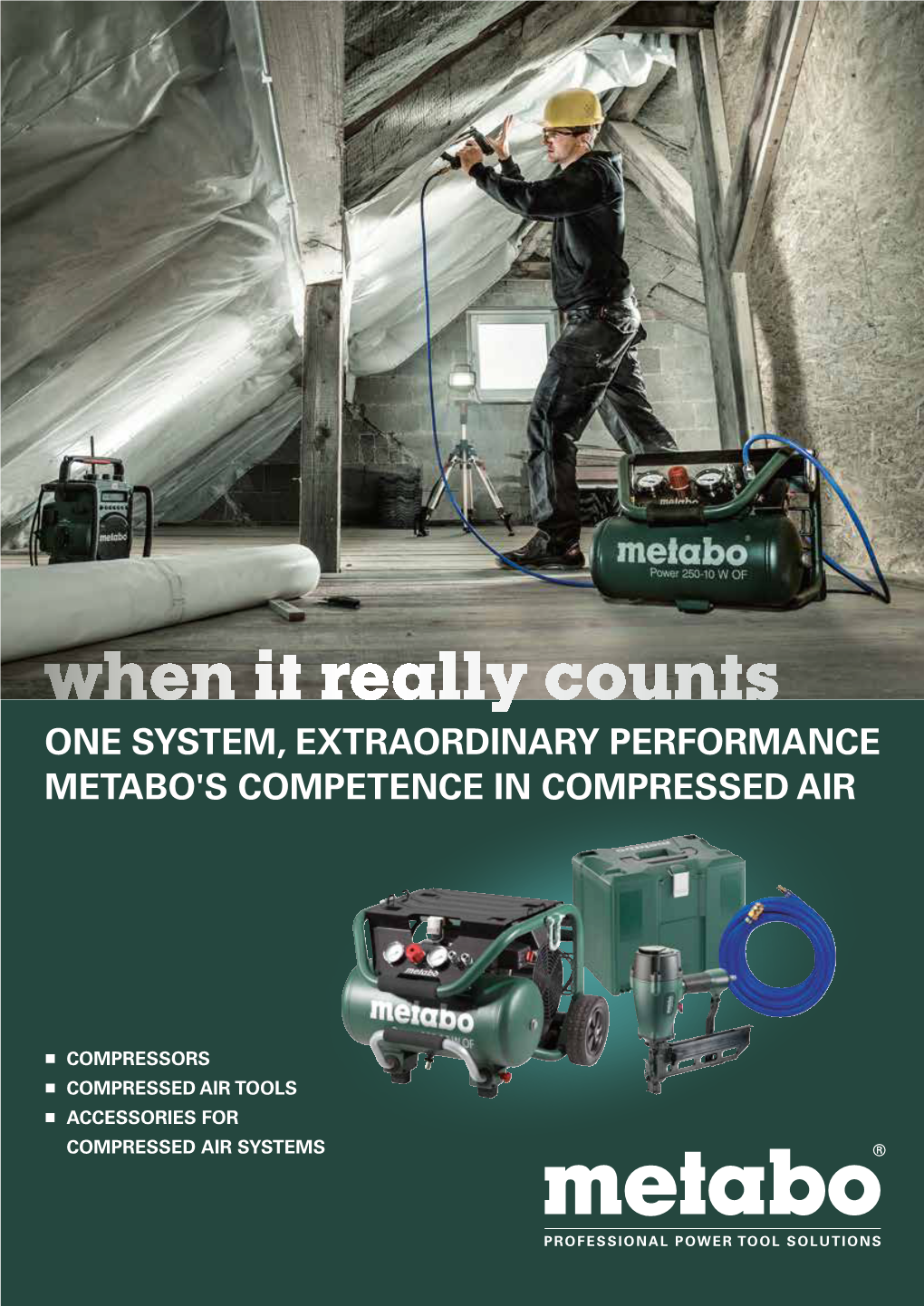 One System, Extraordinary Performance Metabo's Competence in Compressed Air