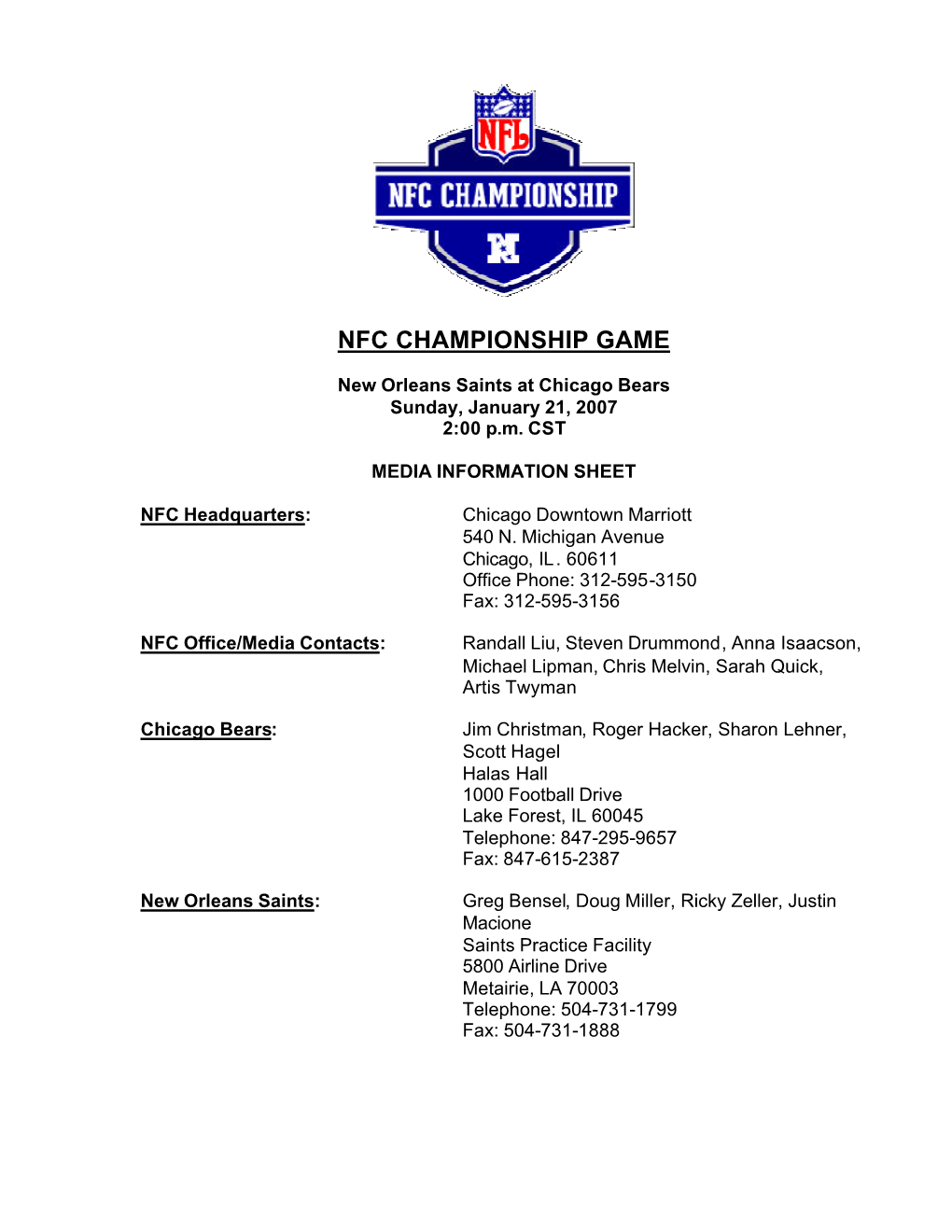 Nfc Championship Game