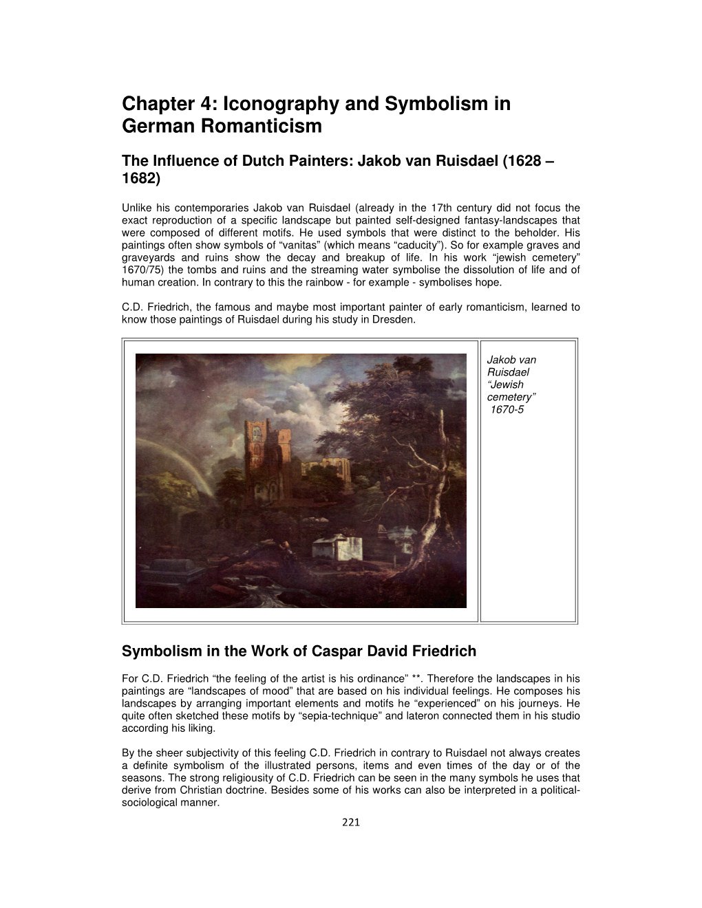 Chapter 4: Iconography and Symbolism in German Romanticism