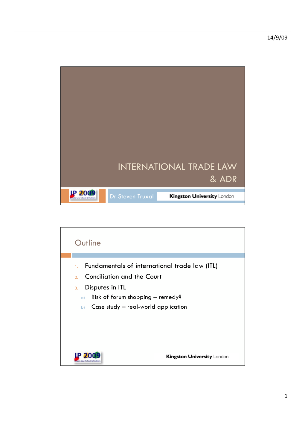 International Trade Law &