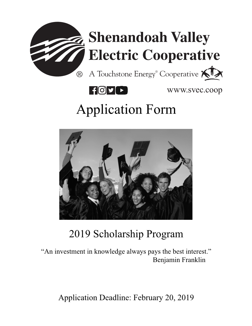 Scholarship Application 2019 Scholarship Folder