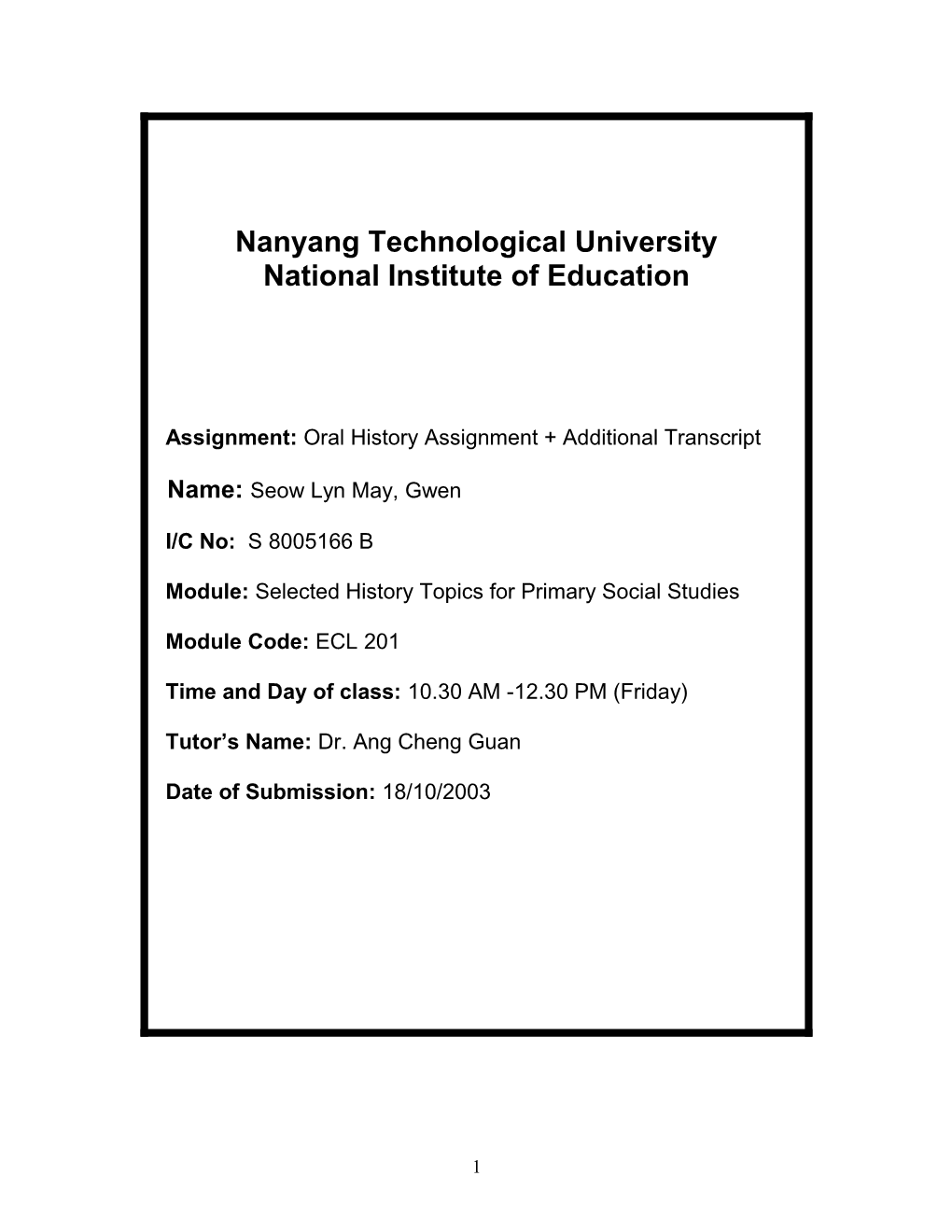 Nanyang Technological University s2