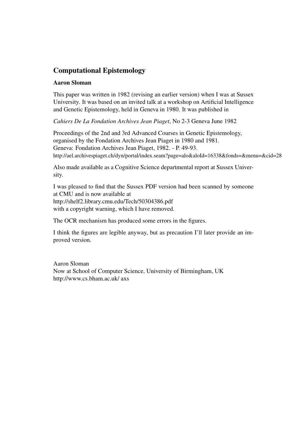 Filename: Comp-Epistemology-Sloman.Pdf