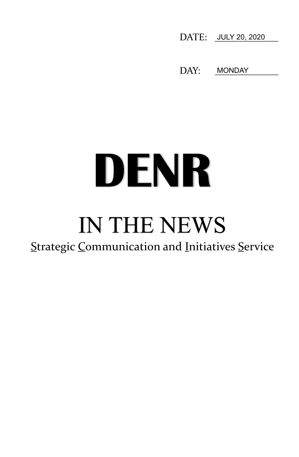 DENR Online News Monitoring