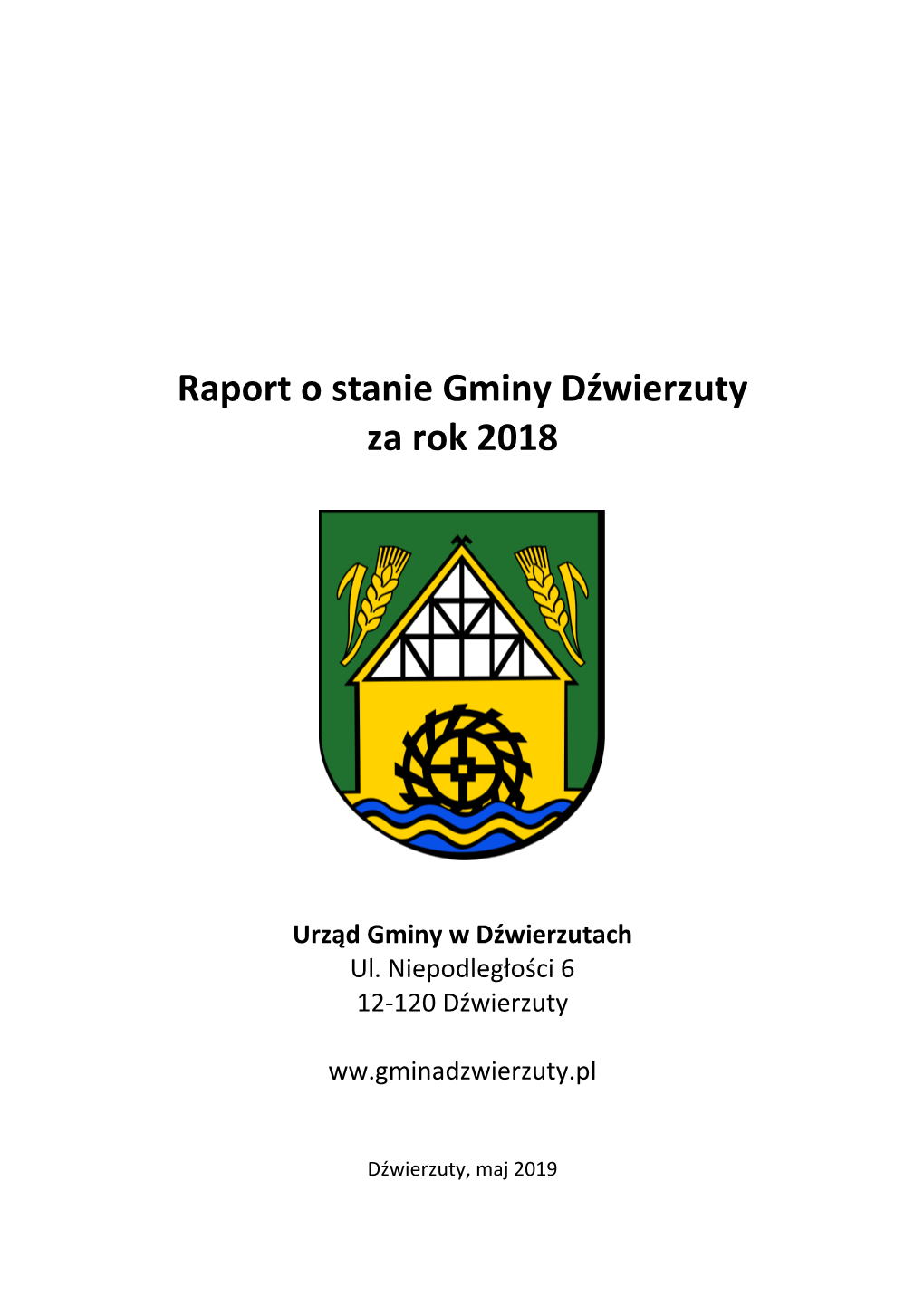 Raport O Stanie Gminy Dźwierzuty Za Rok 2018