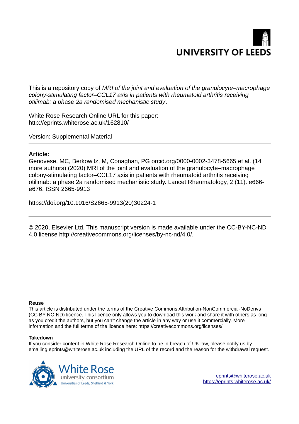 MRI of the Joint and Evaluation of the Granulocyte–Macrophage Colony