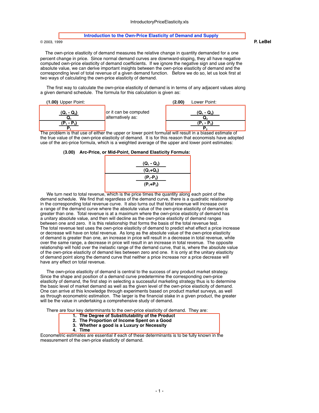 Introductory Price Elasticity