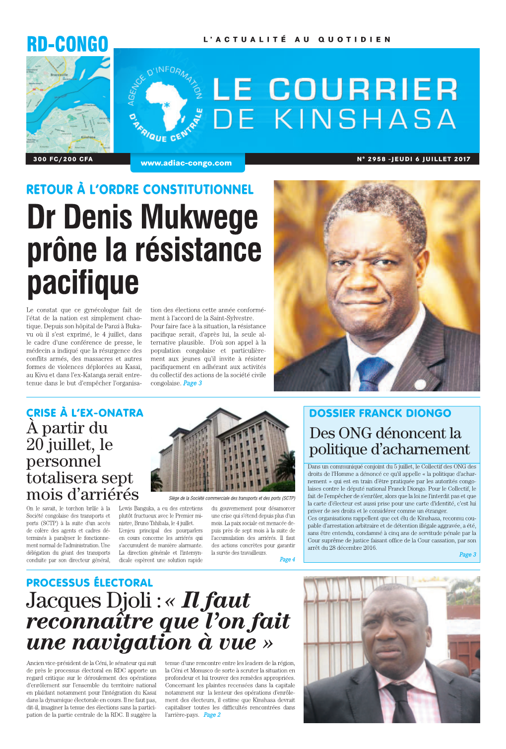 Dr Denis Mukwege Prône La Résistance Pacifique