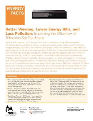 Improving the Efficiency of Television Set-Top Boxes (PDF)