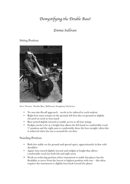 Demystifying the Double Bass!