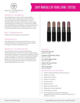 Savvy Minerals by Young Living™ Lipstick