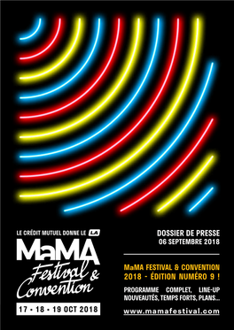 Mama Festival 2018 Dossier Presse
