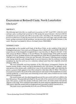 Excavations at Bothwell Castle, North Lanarkshire