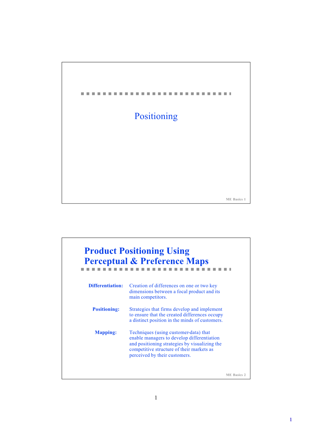 Product Positioning Using Perceptual & Preference Maps
