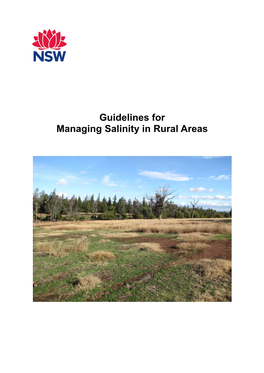 Guidelines for Managing Salinity in Rural Areas