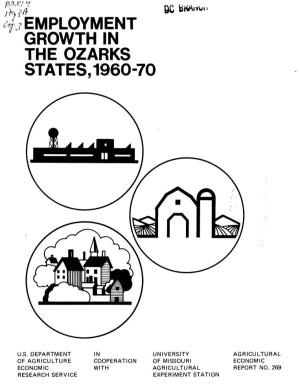 Íjemployment GROWTH in the OZARKS STATES, 1960-70