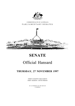 SENATE Official Hansard