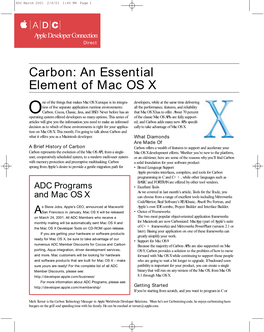 Carbon: an Essential Element of Mac OS X