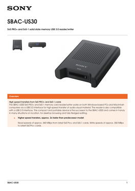 SBAC-US30 Brochure