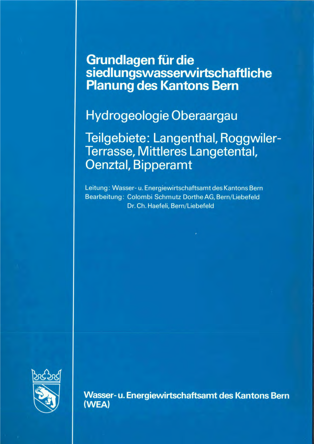 Hydrogeologie Oberaargau: Teilgebiete; Langenthal, Roggwiler
