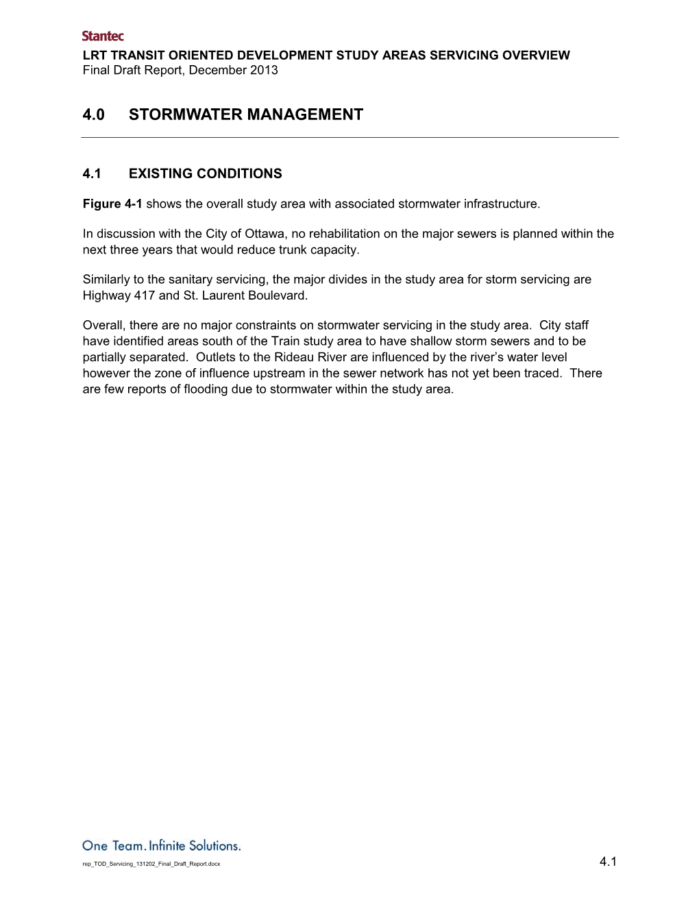 4.0 Stormwater Management