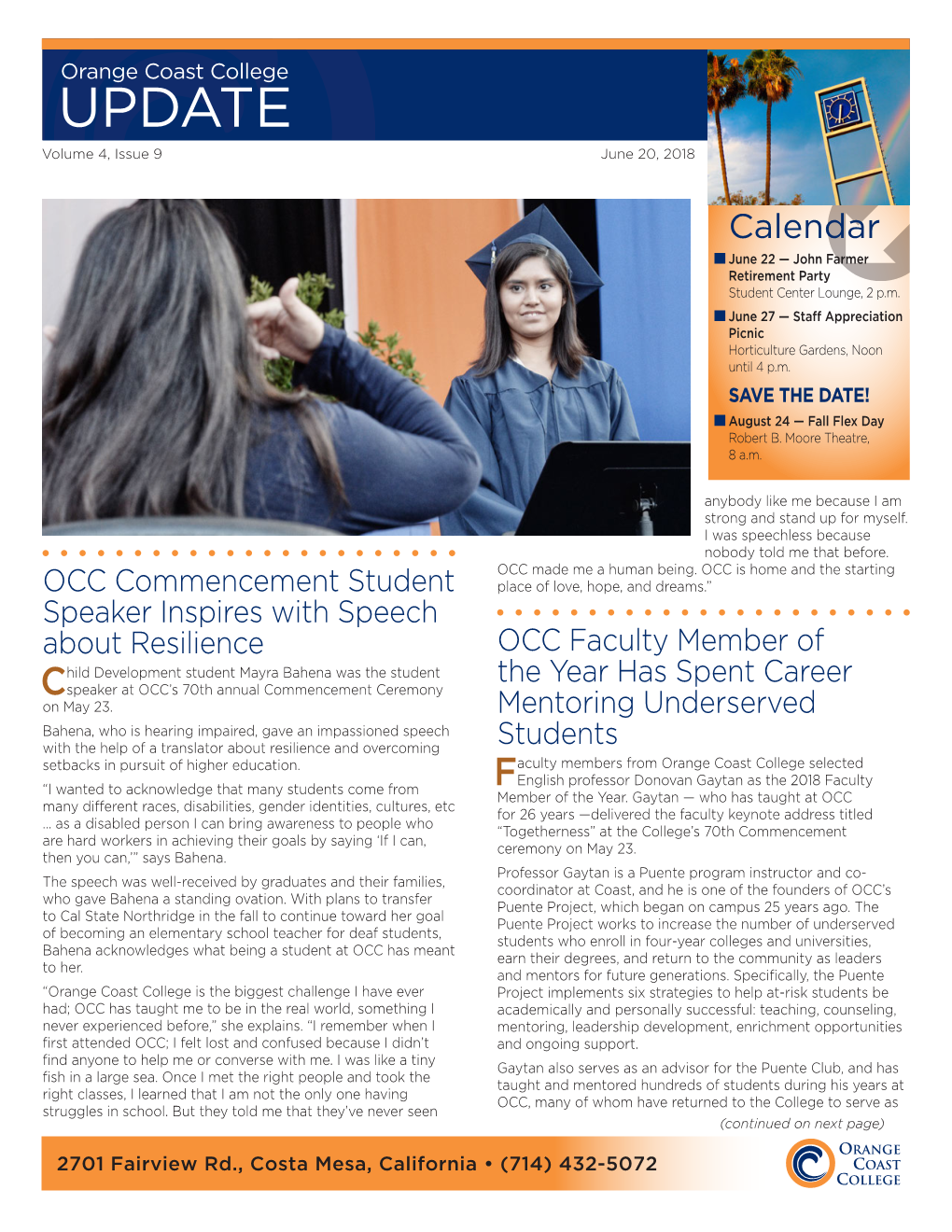OCC Update Vol. 4 Issue 9