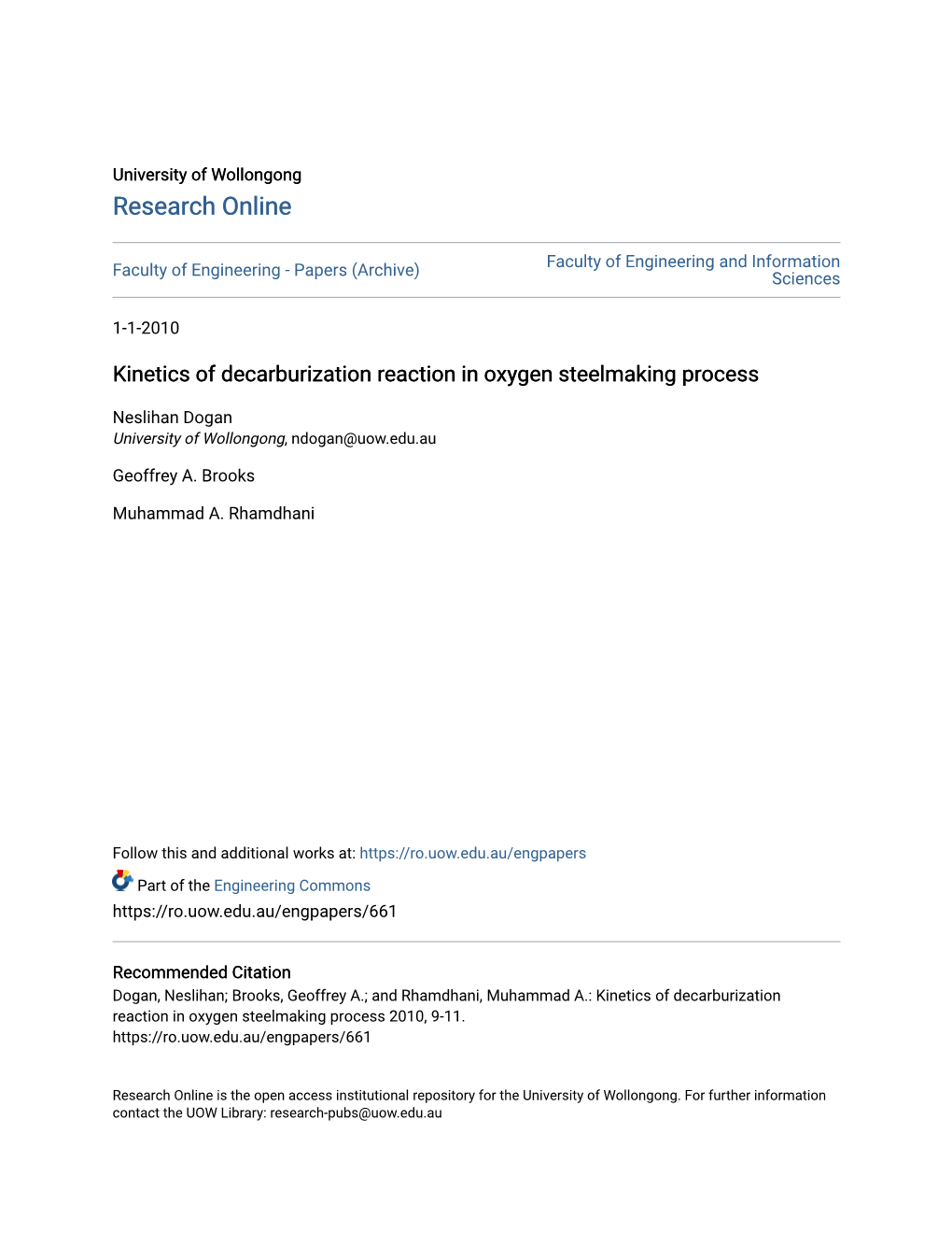 Kinetics of Decarburization Reaction in Oxygen Steelmaking Process