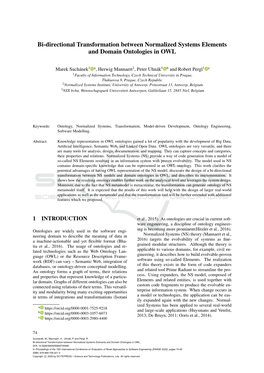 Bi-Directional Transformation Between Normalized Systems Elements and Domain Ontologies in OWL