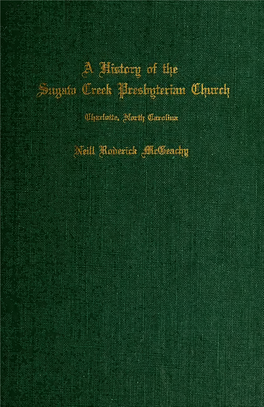 A History of the Sugaw Creek Presbyterian Church 65