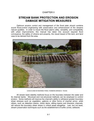 Stream Bank Protection and Erosion Damage Mitigation Measures