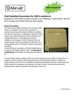 Field Installed Economizer for 100% Outside