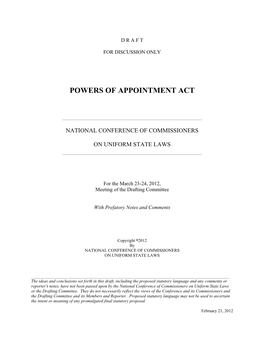 Powers of Appointment Act