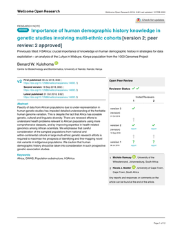 Importance of Human Demographic History Knowledge in Genetic
