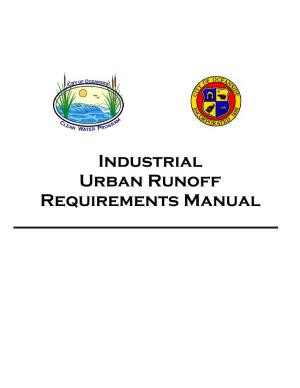 Industrial Urban Runoff Requirements Manual