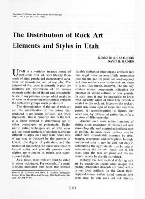 The Distribution of Rock Art Elements and Styles in Utah